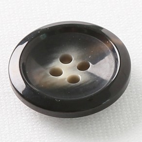 HR빅버튼 코트라 단추 23mm, 블랙, 12개