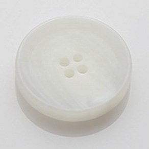 HR빅버튼 덴마크 무광 단추 25mm, 화이트, 12개