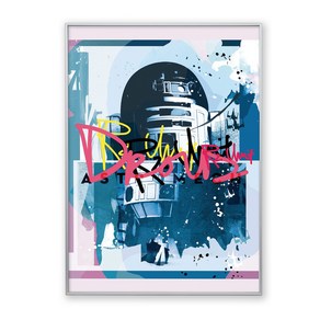 콜렉션플러스 스타워즈 R2D2 17004 포스터 + 메탈 액자, 500 x 700 mm, 실버