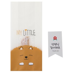 황씨네도시락 멍이M봉투 100p + 카네이션 사각 선생님 감사해요 스티커 100p, 1세트