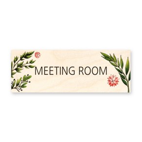 모두의팩토리 그린 도어사인 자작나무 디자인 문패, 17 MEETING ROOM