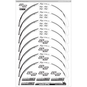 스텝원 모토스티커 Q2 휠스티커, 화이트, 1세트