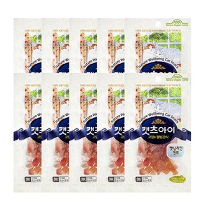 캣츠아이 고양이 건조간식, 캣닙치킨컷트, 27g, 10개