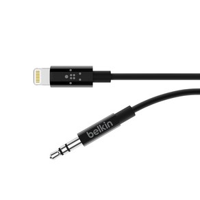 벨킨 3.5mm AUX 오디오 to 라이트닝 8핀 아이폰 케이블 1.8m