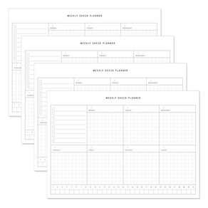 데얼스 스케줄러 20매 4p, 위클리체크