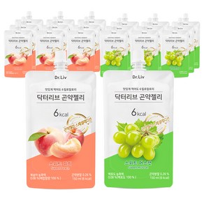 닥터리브 곤약젤리 스위트 머스캣 150ml x 10p + 스위트 피치 150ml x 10p, 1세트