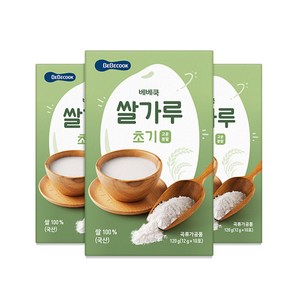 베베쿡 유기농 쌀가루 초기 12g x 10p, 3개, 120g