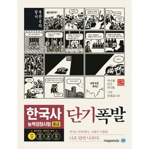 단기폭발한국사능력검정시험(중급):무료 개념 강의 탑재  최신 기출 43회 반영, 메가스터디