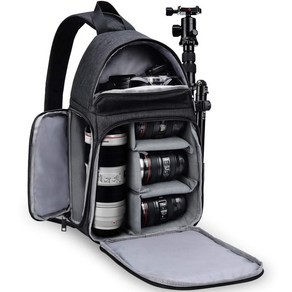 BAGnBAGs DSLR 대용량 카메라 슬링백 DS-300, 블랙, 1개