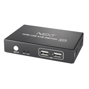 넥스트 2대1 USB HDMI KVM 스위치 무전원 듀얼모니터