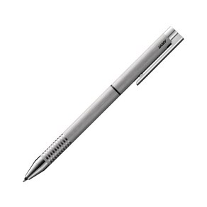 LAMY 로고 브러쉬스틸 멀티2펜 1.0 / 0.5 mm, 혼합색상, 1개