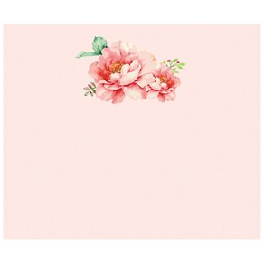 도나앤데코 크리스틴 다홍빛 꽃 사각 메모 스티커 6 x 5 cm 009, 혼합색상, 120개