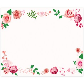 도나앤데코 카일라 로즈 프레임 사각 메모 스티커 6 x 5 cm 013, 혼합색상, 120개