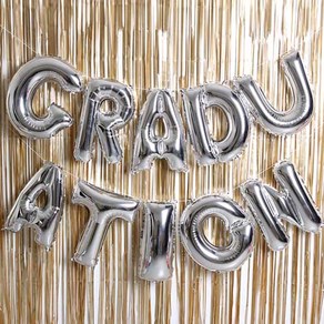 GRADUATION 은박풍선 커튼 세트