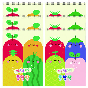 영아트 새콤달콤 종합장 50매 2종 x 3p 세트, 혼합색, 1세트