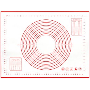 세븐프리 주방용 실리콘 반죽매트 특대형 레드, 1개