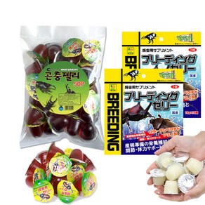 벅스존 산란 곤충젤리 세트 마루칸 사무라이 50p + 산코 T09 20p, 혼합색상, 1세트