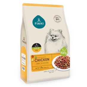 피니키 2개월령부터 전연령 소프트볼 치킨 소프트 사료, 닭, 1.5kg, 1개