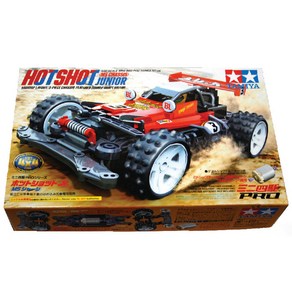 타미야 Hot shot J MS샤시 미니카 4WD 18624 + Atomic Tuned 2 Moto PRO 15489 조립 키트, 혼합색상, 1세트