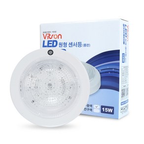 비츠온 LED 원형 센서등 롱런 15W 주광색, 1개