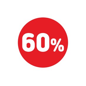 60% 원형 스티커, 1000개