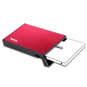 라온 외장하드 드라이브 케이스 12.4 x 8 cm HC-V200, 레드, 1개