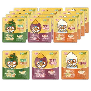 프로엠 유기농까까 뽀로로 떡뻥단호박 10g x 5p + 자색고구마 10g x 5p + 백미10g x 5p 3종 세트, 혼합맛(단호박/자색고구마/백미), 1세트