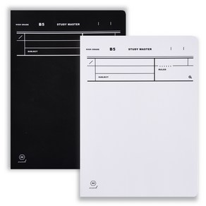 뮤니드 It handy Line 사철누드 노트 2종 세트, black, white, 1세트