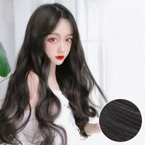 하이유니 웨이브 펌 붙임머리 헤어피스 50cm 3p, 브라운블랙, 1개