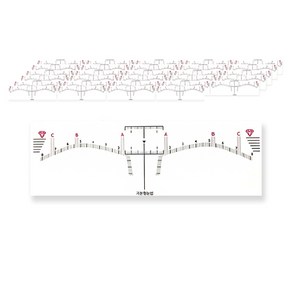 눈썹 디자인 스티커자 50p, 기본형, 1개