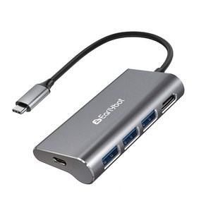 얼리봇 USB 3.1 C타입 5in1 멀티 허브 SGUC-T01, 그레이, 5개