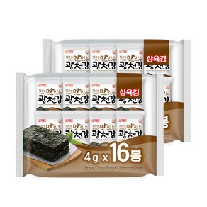 삼육김 광천김 16p, 64g, 2개