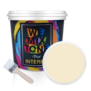 WEMIXTONE 내부용 INTERIOR 수성 페인트 + 붓, WMT0351P01 + 랜덤 발송, 1L, 1세트