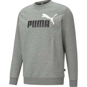 [PUMA]푸마_남성용_에센셜+ 2 COL 빅 로고 크루_ESS+ 2 COL BIG LOGO CREW_그레이