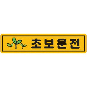 차량용 자석 초보운전 직사각 스티커