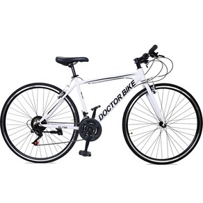 닥터바이크 하이브리드 69.8cm 27.5인치 21단 스틸프레임 자전거 E1 BIKE H-700, 화이트, 170cm, 1개