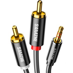 삼지 3.5mm 스테레오 to 2RCA 오디오 케이블 1.5m, 1개