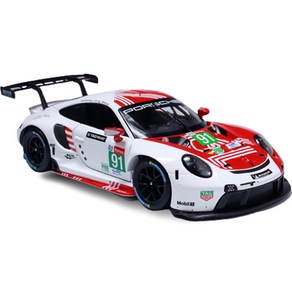 브라고 1:24 Posche RSR LM 2020 레이싱 다이캐스트, 레드, 1개