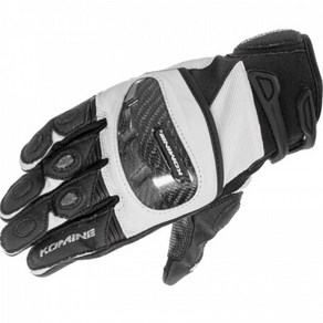 KOMINE GK 1933 PROTECT LEATHER M GLOVES GUREN 양손 세트, WHITE + BLACK