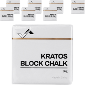 KRATOS 탄산마그네슘 리프팅 초크 블럭, 56g, 8개