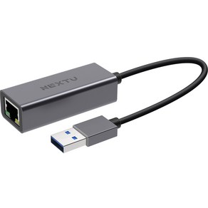 넥스트유 USB3.0 A타입 기가비트 케이블 일체형 랜포트 어댑터 노트북용, 3300GU3, 1개