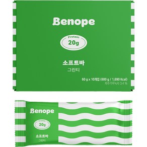 베노프 소프트바 프로틴바 그린티 10p, 600g, 1개