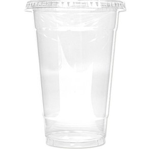 한일피앤피 대경홈카페 투명 PET 아이스컵 + 평뚜껑, 470ml, 100개