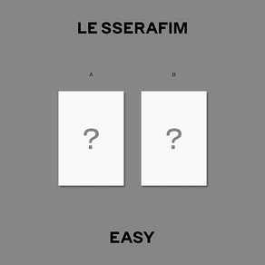 르세라핌 3d Mini Album EASY Wevese Albums 버전 OUTER BOX 랜덤발송 + CARD 20종 랜덤발송 + QR PHOTOCARD 랜덤발송 + USER GUIDE, 1QR코드