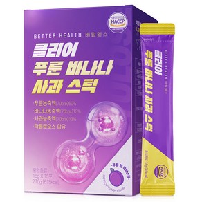 더존건강 배럴헬스 클리어 푸룬 바나나 사과 스틱 15p, 270g, 1개