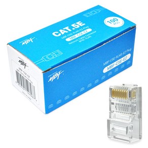 엠비에프 CAT 5E RJ45 이지 플러그 관통형 컨넥터 MBF-C5E-EZ 100p 세트