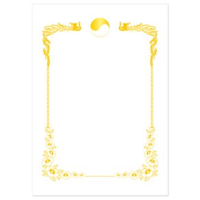 펜피아 금박 A4 상장용지 180g, 봉황, 50개