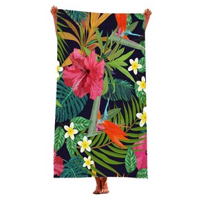 소니오 블루밍 플라워 비치타월 70 x 150 cm, 12 트로피칼, 1개