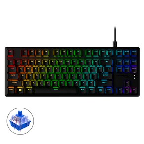 하이퍼엑스 알로이 오리진 코어 PBT RGB 유선 텐키리스 게이밍 키보드, 블랙, AG003, 청축