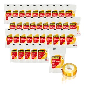 3M 스카치 다용도 테이프 550 리필 18mm x 30m, 투명, 36개